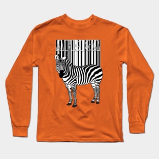 Zebra Barcode T-shirt Long Sleeve T-Shirt